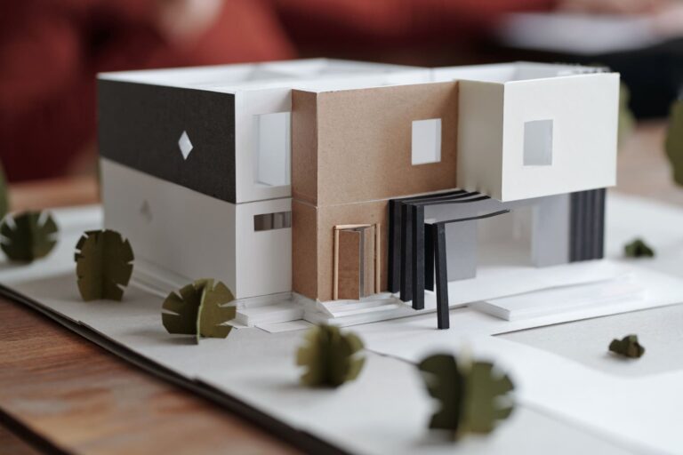 Maqueta de una casa prefabricada