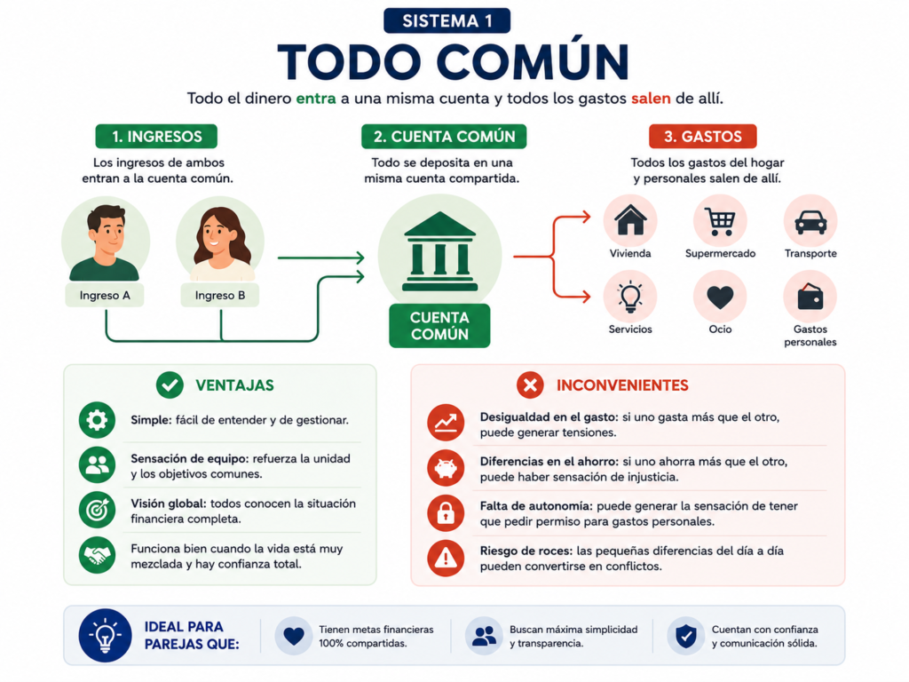 cuenta comun para gestionar dinero en pareja