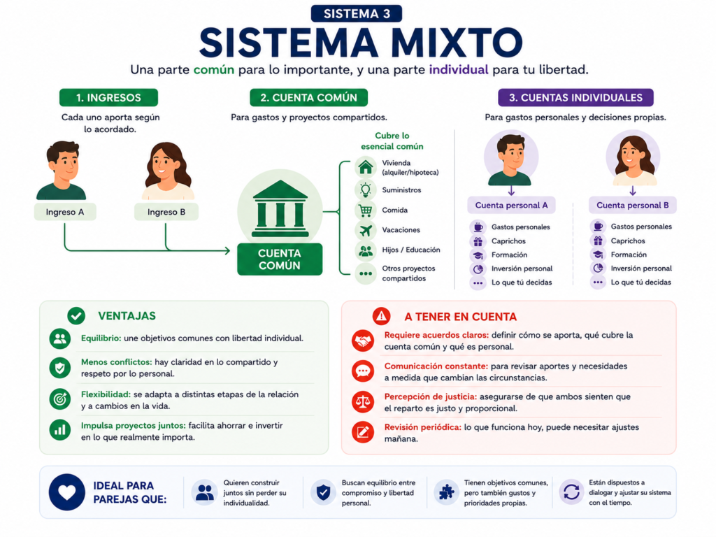 sistema mixto para gestionar dinero en pareja