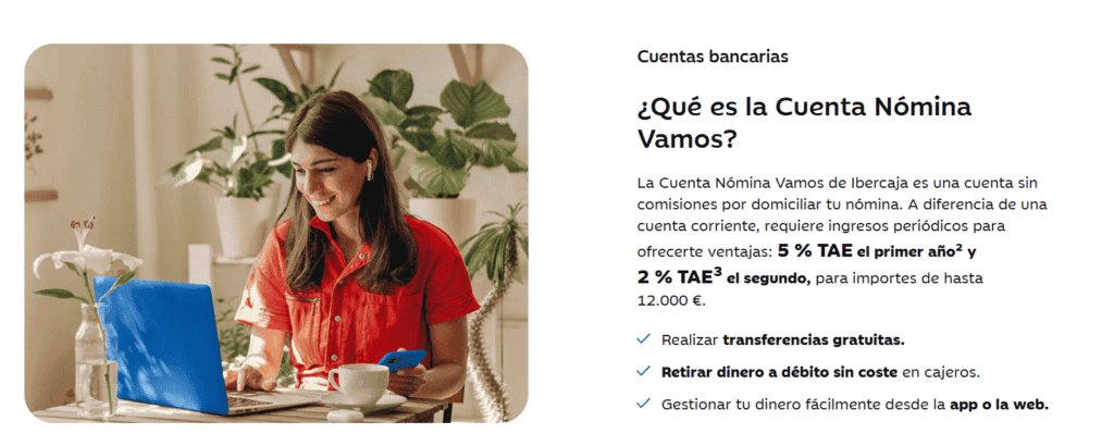 Datos sobre la cuenta remunerada de Ibercaja