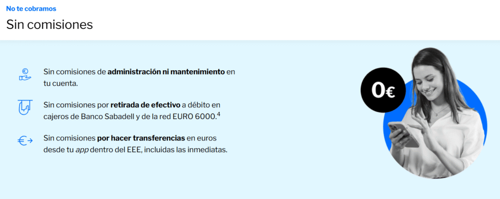 Datos sobre la cuenta remunerada del banco Sabadell